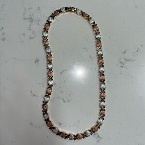 Elegant Tri-Tone Women's Necklace